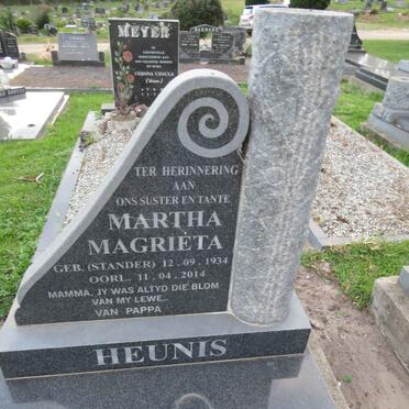 HEUNIS Martha Magarieta nee STANDER 1934-2014