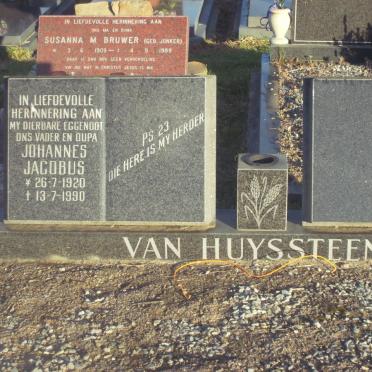 HUYSSTEEN Johannes Jacobus, van 1920-1990