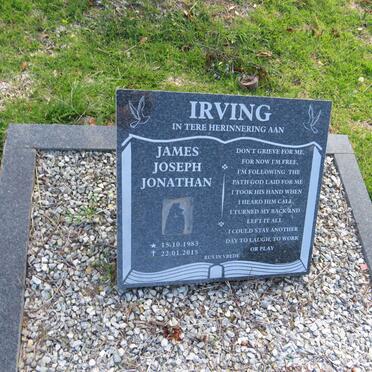 IRVING James Joseph Jonathan 1983-2015