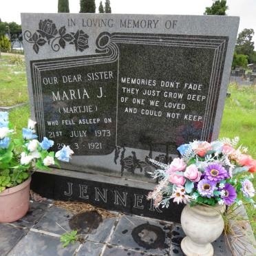 JENNER Maria J. 1973-1921