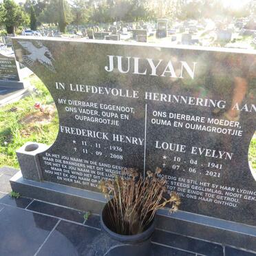 JULYAN Frederick Henry 1936-2008 & Louie Evelyn 1941-2021