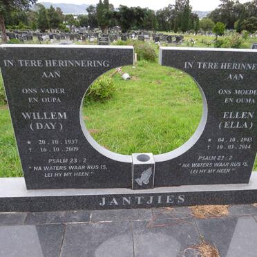 JANTJIES Willem 1937-2009 &amp; Ellen 1943-2014