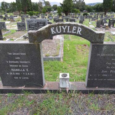 KUYLER Jan Petrus 1906-1995 & Isabella E. 1902-1977
