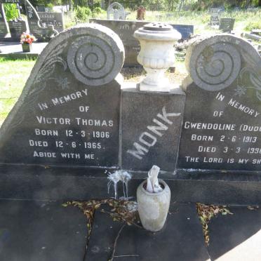 MONK Victor Thomas 1906-1965 &amp; Gwendoline 1913-1996