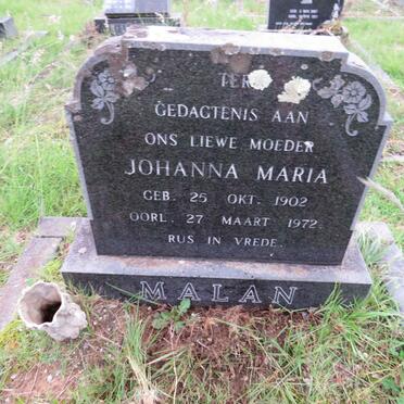MALAN Johanna Maria 1902-1972
