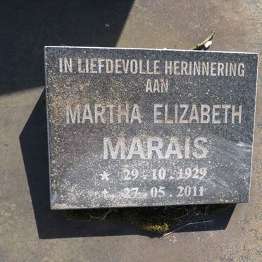 MARAIS Martha Elizabeth 1929-2011