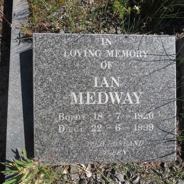 MEDWAY Ian 1920-1999 &amp; Elizabeth Mary 1927-2012