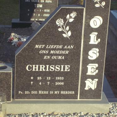 OLSEN Chrissie 1933-2006