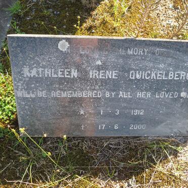 QUICKELBERGE Kathleen Irene 1912-2000