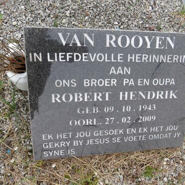 ROOYEN Robert Hendrik, van 1943-2009