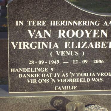 ROOYEN Virginia Elizabeth, van 1949-2006