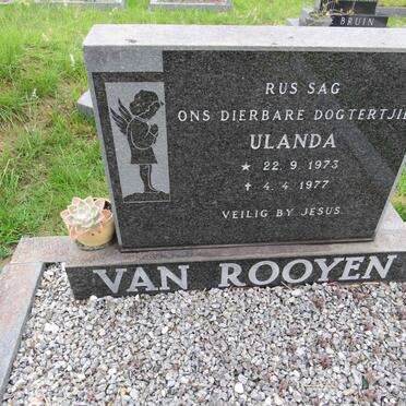 ROOYEN Ulanda, van 1973-1977