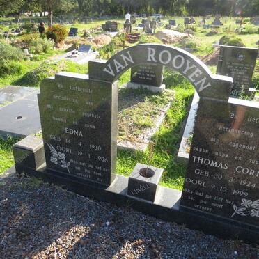 ROOYEN Thomas Cornelis, van 1924-1999 &amp; Edna 1930-1986