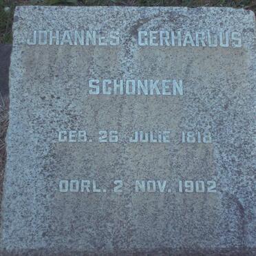 SCHONKEN Johannes Gerhardus 1818-1902
