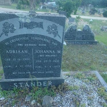 STANDER Adriaan 1900-1953 & Johanna M. ROELOFSE 1902-1973