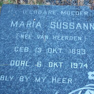 STRYDOM Maria Sussanna nee VAN HEERDEN 1893-1974