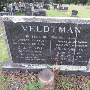 VELDTMAN R.J. 1909-1974 & Orian TAIT 1916-1988