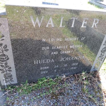 WALTER Hulda Johanna 1908-1990