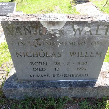 WALT Nicholas Willem, van der 1930-1994