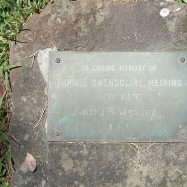 MEIRING Daphne Gwendoline nee WHITE -1970