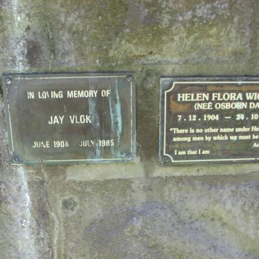 VLOK Jay 1908-1985 :: WIGGILL Helen Flora nee OSBORN DAY 1904-1995