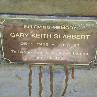 SLABBERT Gary Keith 1956-1991