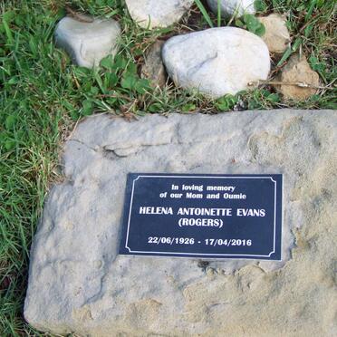 EVANS Helena Antoinette 1926-2016