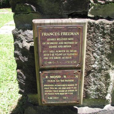 FREEMAN Desmond 1914 -20? &amp; Frances 1917-19?3