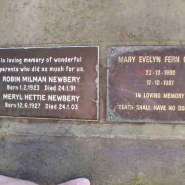 NEWBERRY Robin Milman 1923-1991 &amp; Meryl Hettie 1927-2003 :: COOKE Mary Evelyn Fern 1908-1987