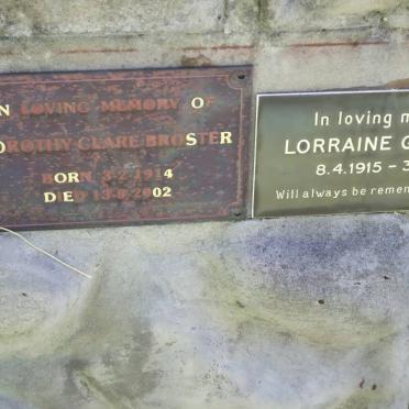 BROSTER Dorothy Clare 1914-2002 :: STEAD Lorraine G.V. 1915-2004