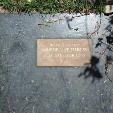 FERREIRA Marjorie Olive 1925-2003