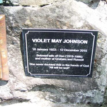 JOHNSON Don 1919-1986 &amp; Violet May 1922-2015