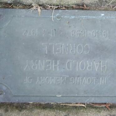 CORNELL Harold Henry 1898-1972