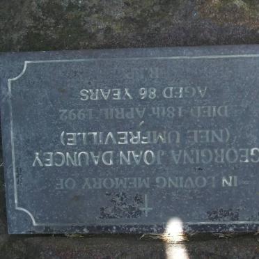 DAUNCEY Georgina Joan nee UMFREVILLE -1992 