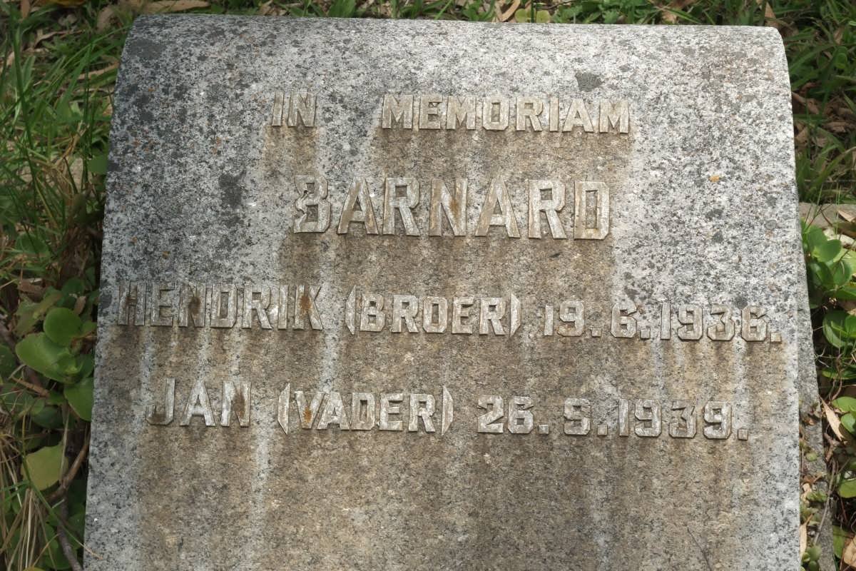 BARNARD Hendrik 1936 :: BARNARD Jan 1939
