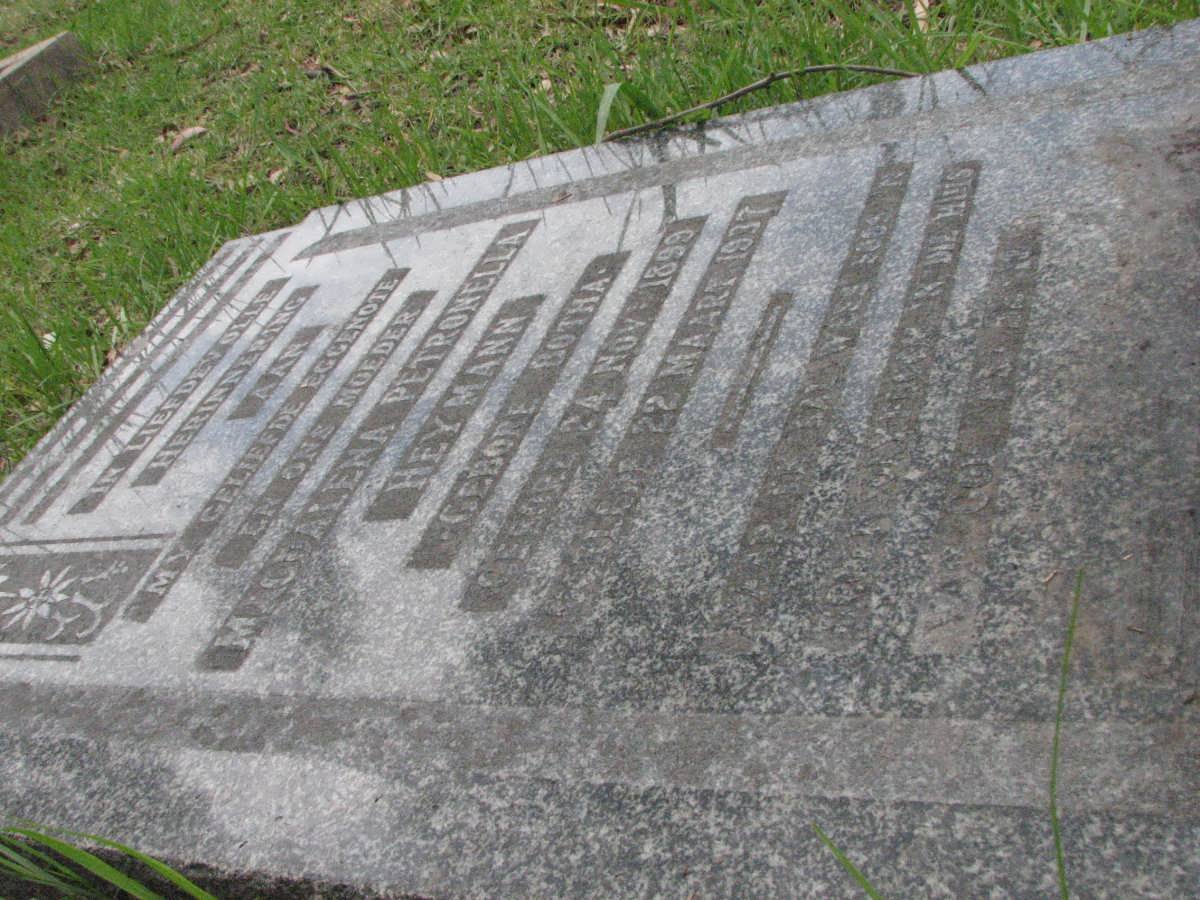 HEYMANN Magdalena Petronella nee BOTHA 1899-1937