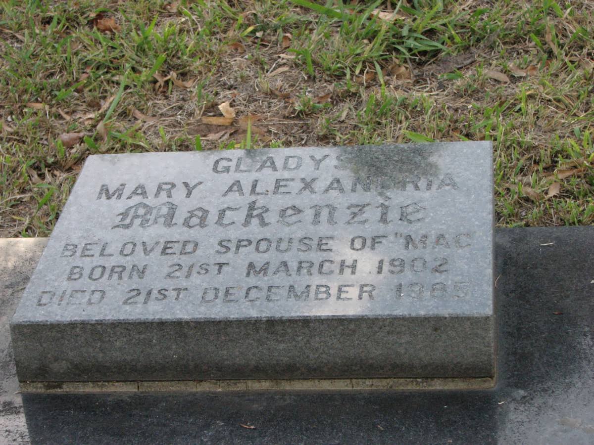 MACKENZIE Gladys Mary Alexandria 1902-1985
