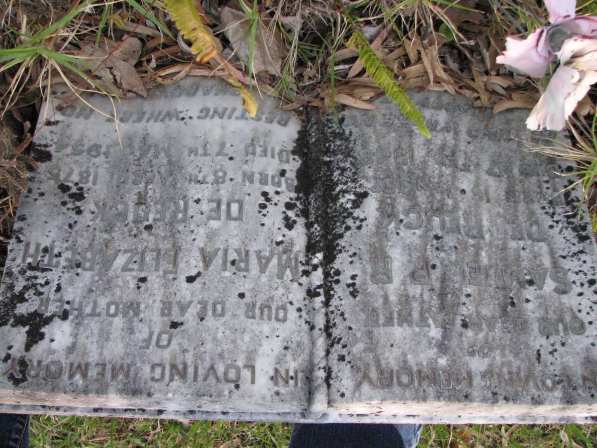 REUCK Samuel P.R., de 1870-1948 &amp; Maria Elizabeth 1875-1954