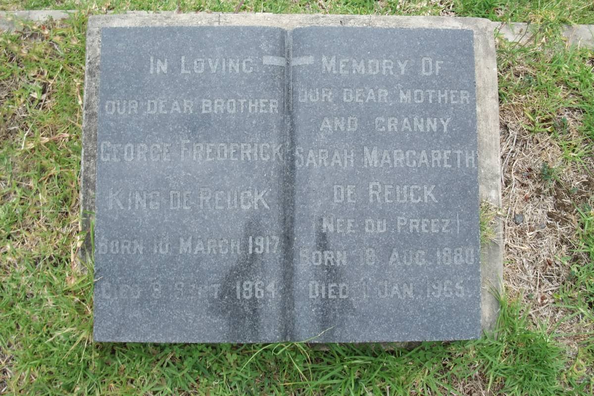 REUCK George Frederick, de 1917-1964 :: REUCK Sarah Margaret, de nee DU PREEZ 1880-1965