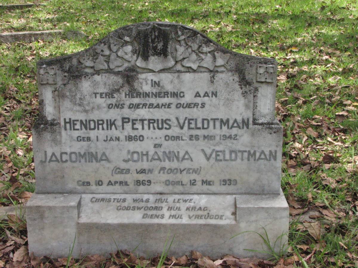 VELDTMAN Hendrik Petrus 1860-1942 &amp; Jacomina Johanna VAN ROOYEN 1869-1939