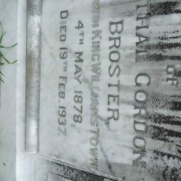 BROSTER Thal Gordon 1878-1937