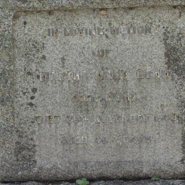 BENN Martha Mary nee MONK -1943