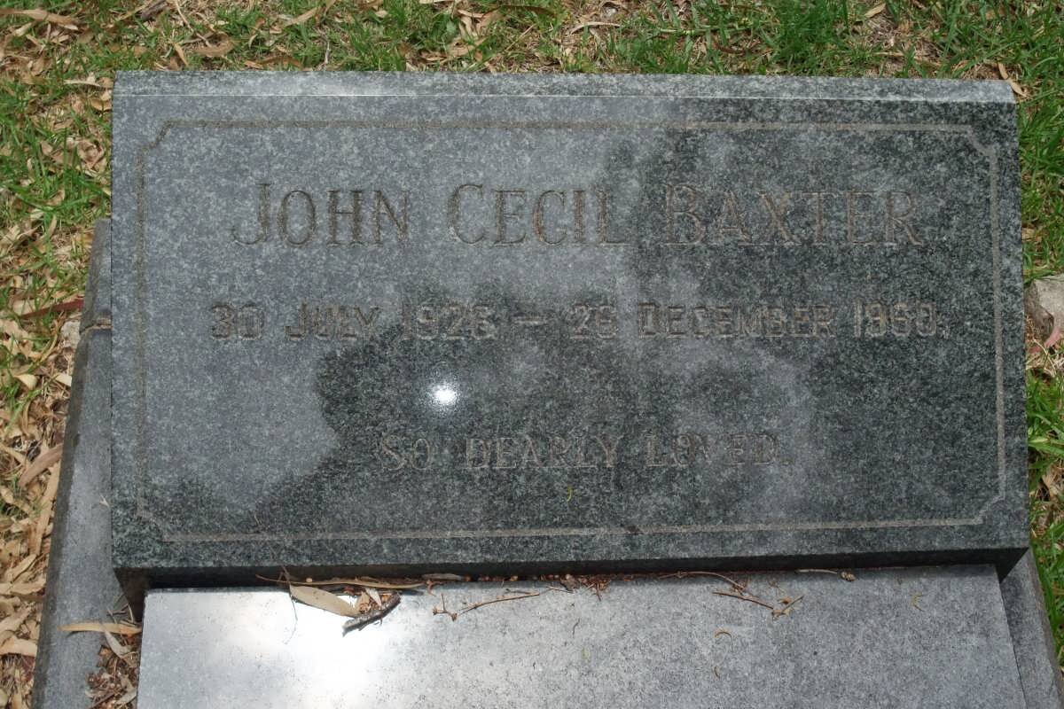 1BAXTER John Cecil 1926-1959