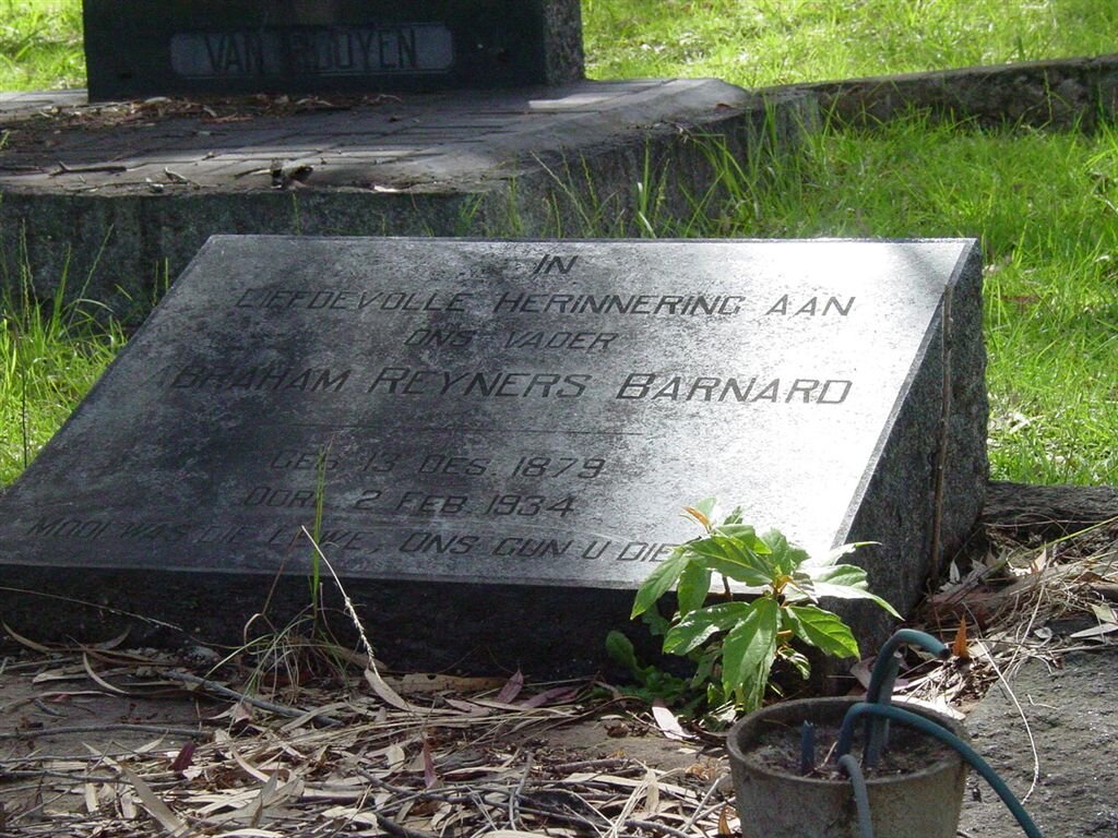 BARNARD Abraham Reyners 1879-1934