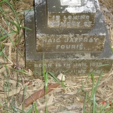 FOURIE Haig Jaffray 1919-19??