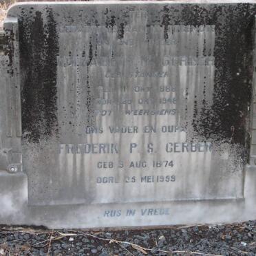 GERBER Frederik P.S. 1874-1959 &amp; Elizabeth M. STANDER 1888-1948