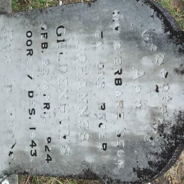 GELDENHUYS Johannes 1924-1943