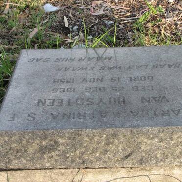 HUYSSTEEN Martha Katrina S.E.,van  1925-1959