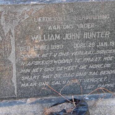 HUNTER William John 1890-1953
