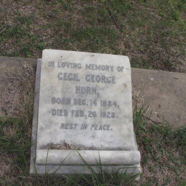 HORN Cecil George 1884-1928